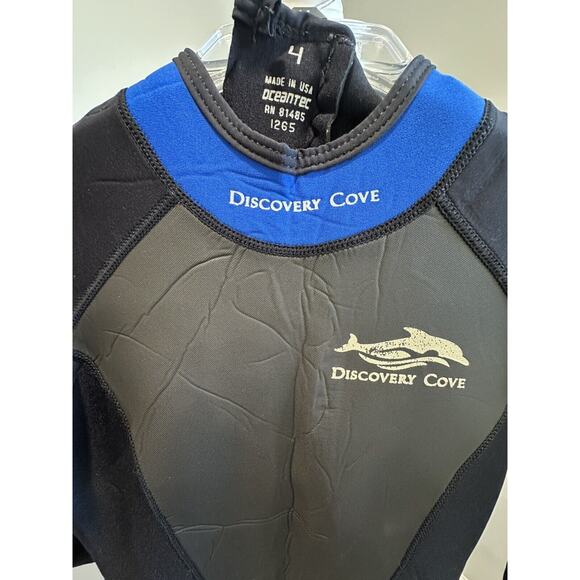Discovery Cove Ocean Tec Long Sleeve Back Zip Full Wetsuit Black Womens Size 4 - Picture 3 of 3